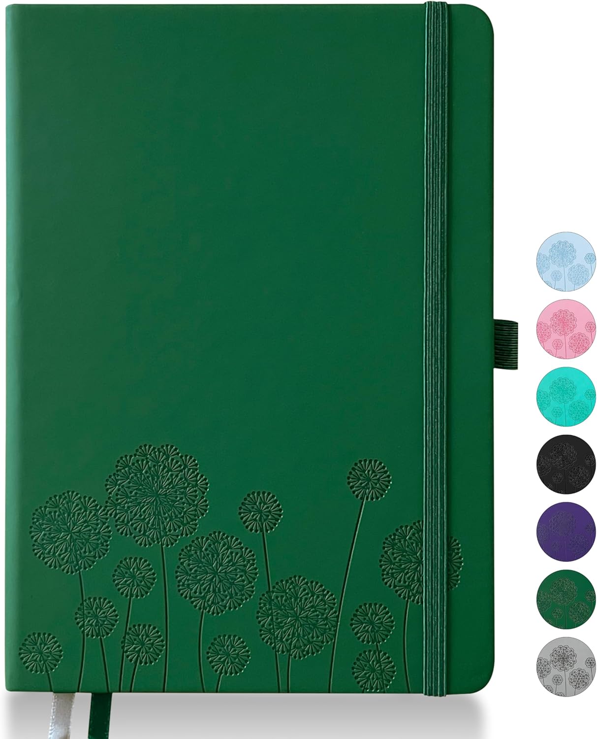 Notebook Journal for Women,A5 Hardcover Leather Journaling Notebooks for Work,200 Pages Travel Journal for Women Men with Pen Holder and Ribbon,5.78"×8.34"(Turquoise)