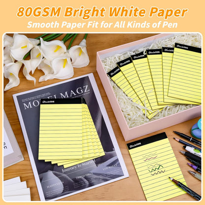 Note Pads 4x6, 36 Pack Small NotePads, Server Pads, Scratch Pads 4x6, Memo Pads White Paper, 50 Sheets per Blank Note Pads 4 x 6, Mini Writing Pads Pocket Notepads for Office School Home Supplies