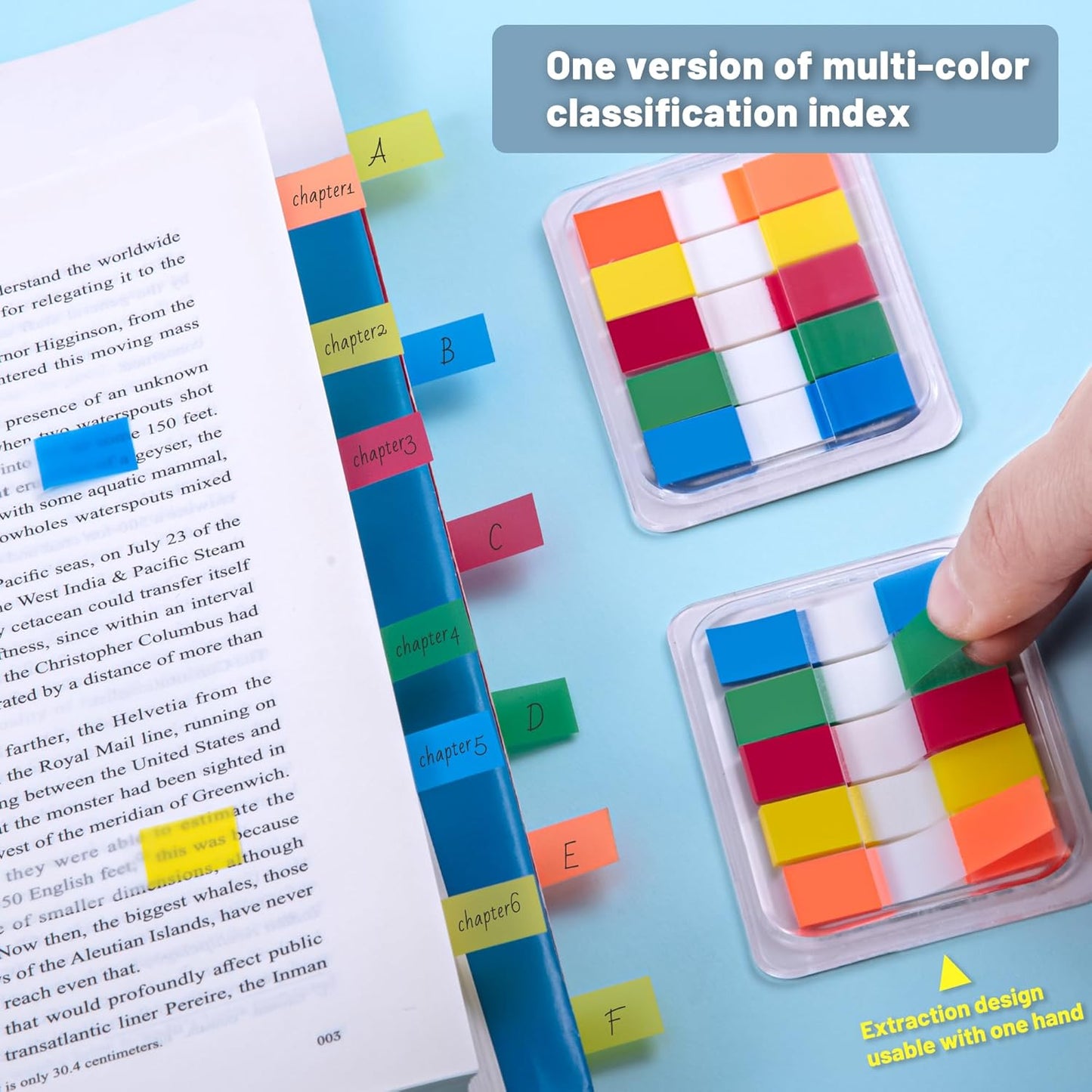 Golcellia Fluorescent Translucent Sticky Note Flags, 1200 Pcs Total, Pack of 10 Color Tabs, Arrow Index Tabs, Page Flag Markers