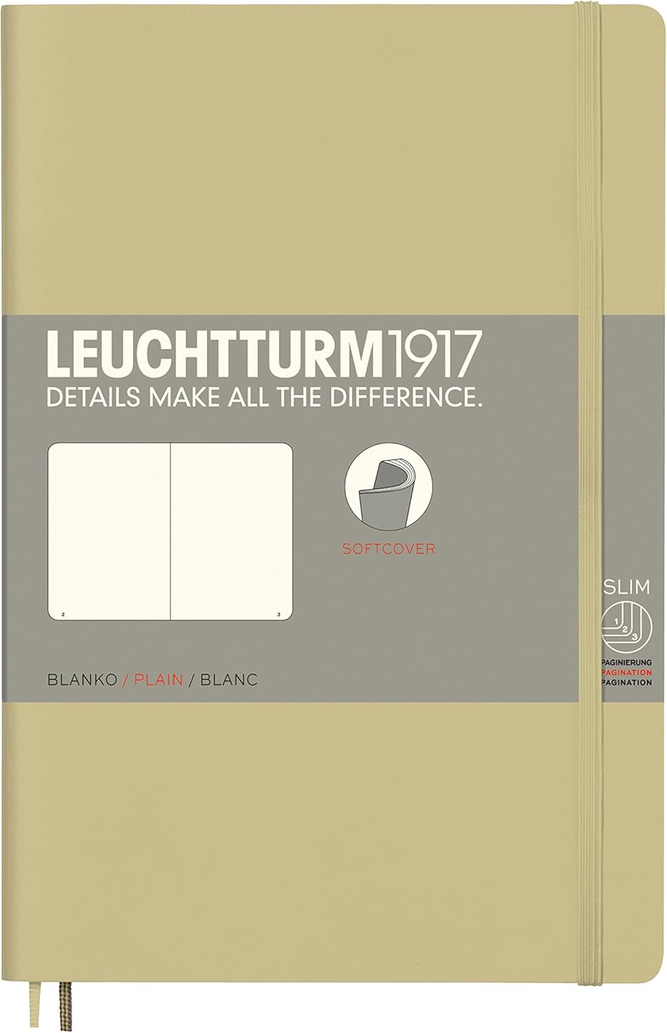 LEUCHTTURM1917 - Notebook Softcover Paperback B6+ - 123 Numbered Pages for Writing and Journaling (Ruled, Rising Sun)