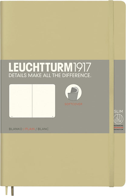 LEUCHTTURM1917 - Notebook Softcover Paperback B6+ - 123 Numbered Pages for Writing and Journaling (Ruled, Rising Sun)