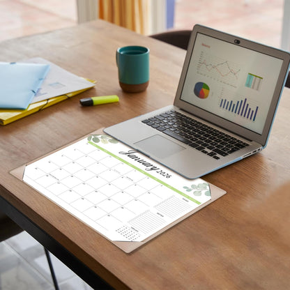 Desk Calendar 2026-2027 with Desk Mat – 22" x 17" Large Desk Pad Calendar Runs from January 2026 to June 2027, Office Supplies Desktop Monthly Calendar for Home & Office