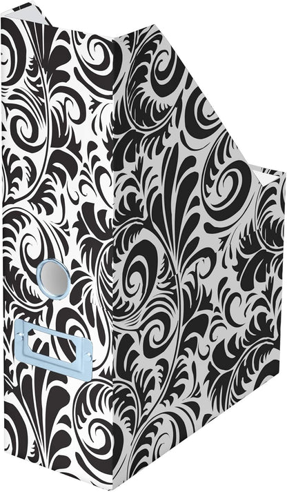 Snap-N-Store Fiberboard Magazine File with PVC Laminate, 12.25 x 3.88 x 9.75 Inches, Black (SNS01565)