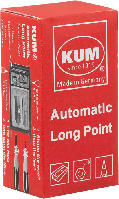 Kum AS2, Two Hole Automatic Long Point Pencil Sharpener, Mfg Part Number 1053021 (Extra lids not Included)