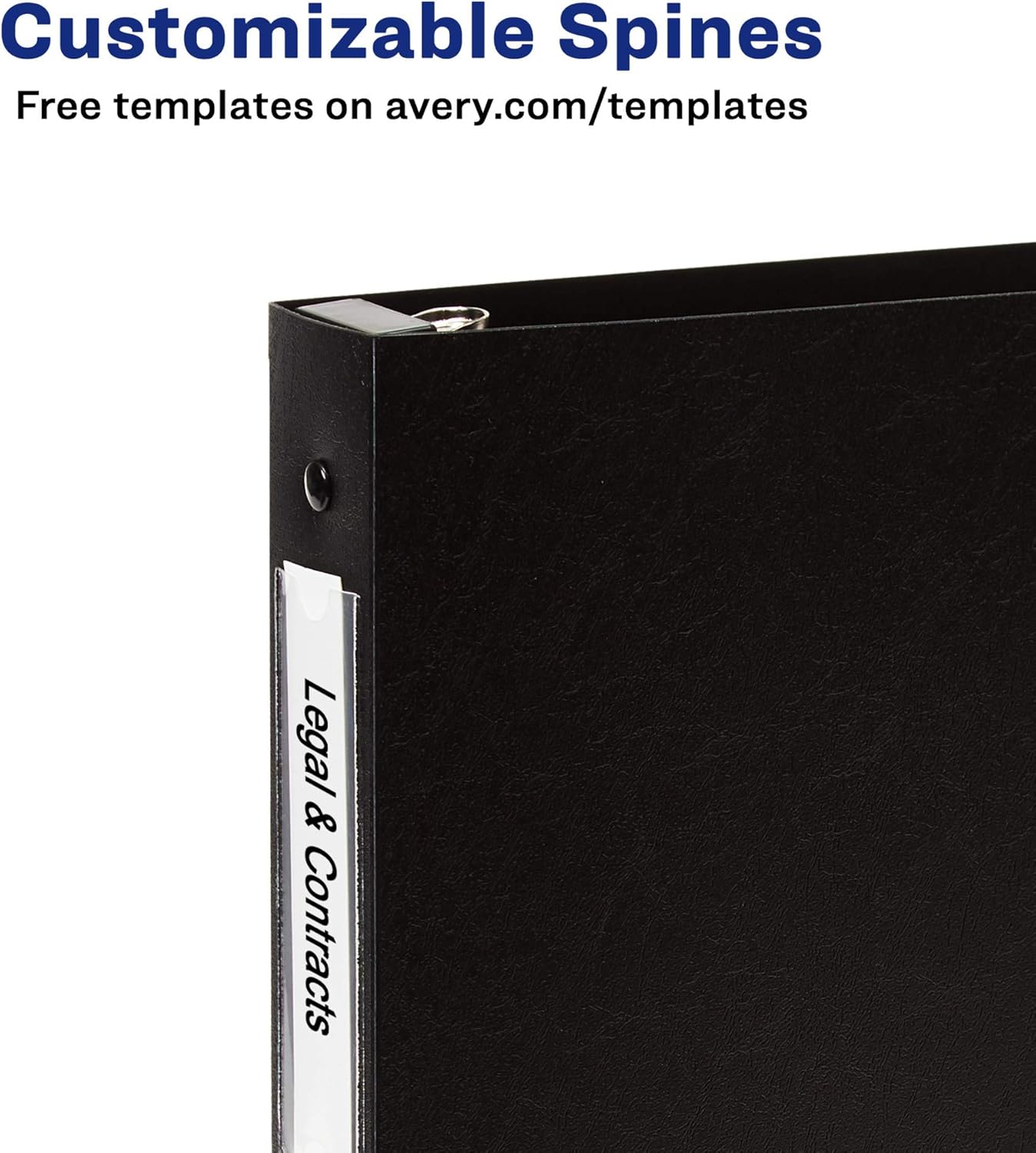 Avery Hanging Storage 3 Ring Binder, 1 Inch Round Rings, 1 Black Binder (14801)