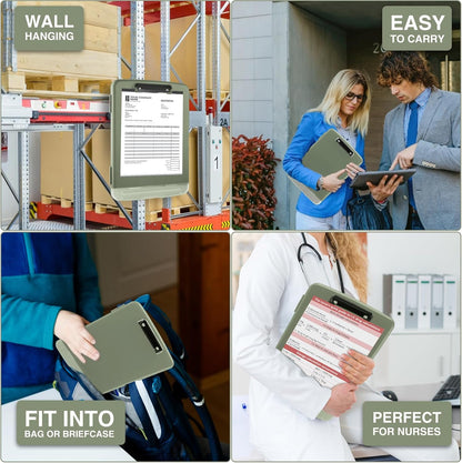 Sooez Clipboards with Storage, High Capacity Clip Boards 8.5x11 with Storage, Heavy Duty Nursing Clipboard Folder, Plastic Clipboard with Pen Holder for Women Teachers Work, School & Office Supplies
