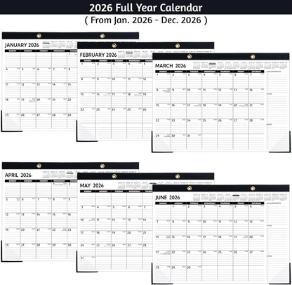 2026-2027 Desk Calendar – Run Now to MAR. 2027, 18 Monthly Desk Calendar 2026-2027 Large, 17'' x 12'', Best Desk/Wall Calendar 2026 with To-do Lists, Desk Pad, Ruled Blocks, Corner Protectors