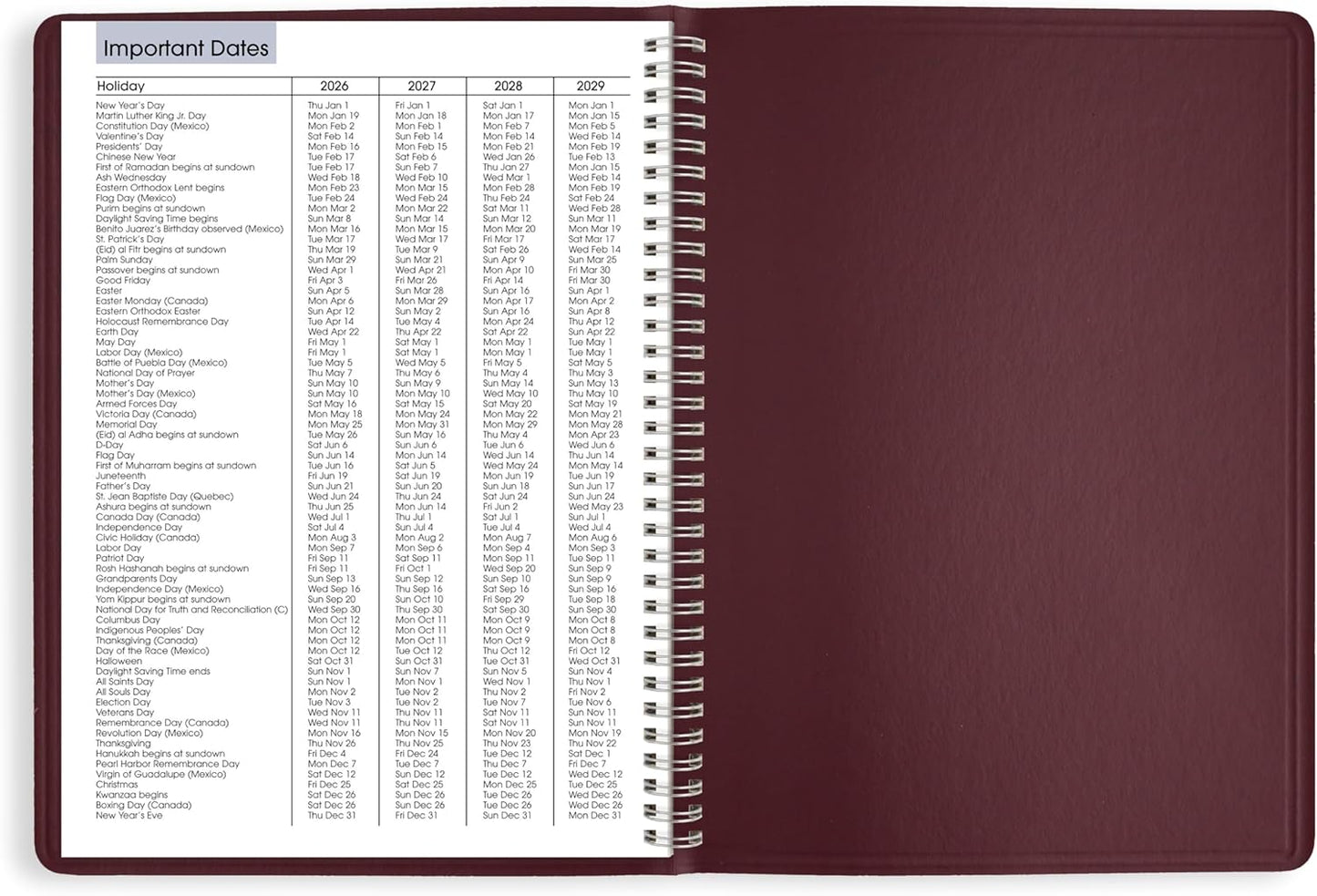AT-A-GLANCE 2026 Appointment Book Planner, Weekly, 8" x 11", Large, Quarter-Hourly, DayMinder, Black (G5200026)