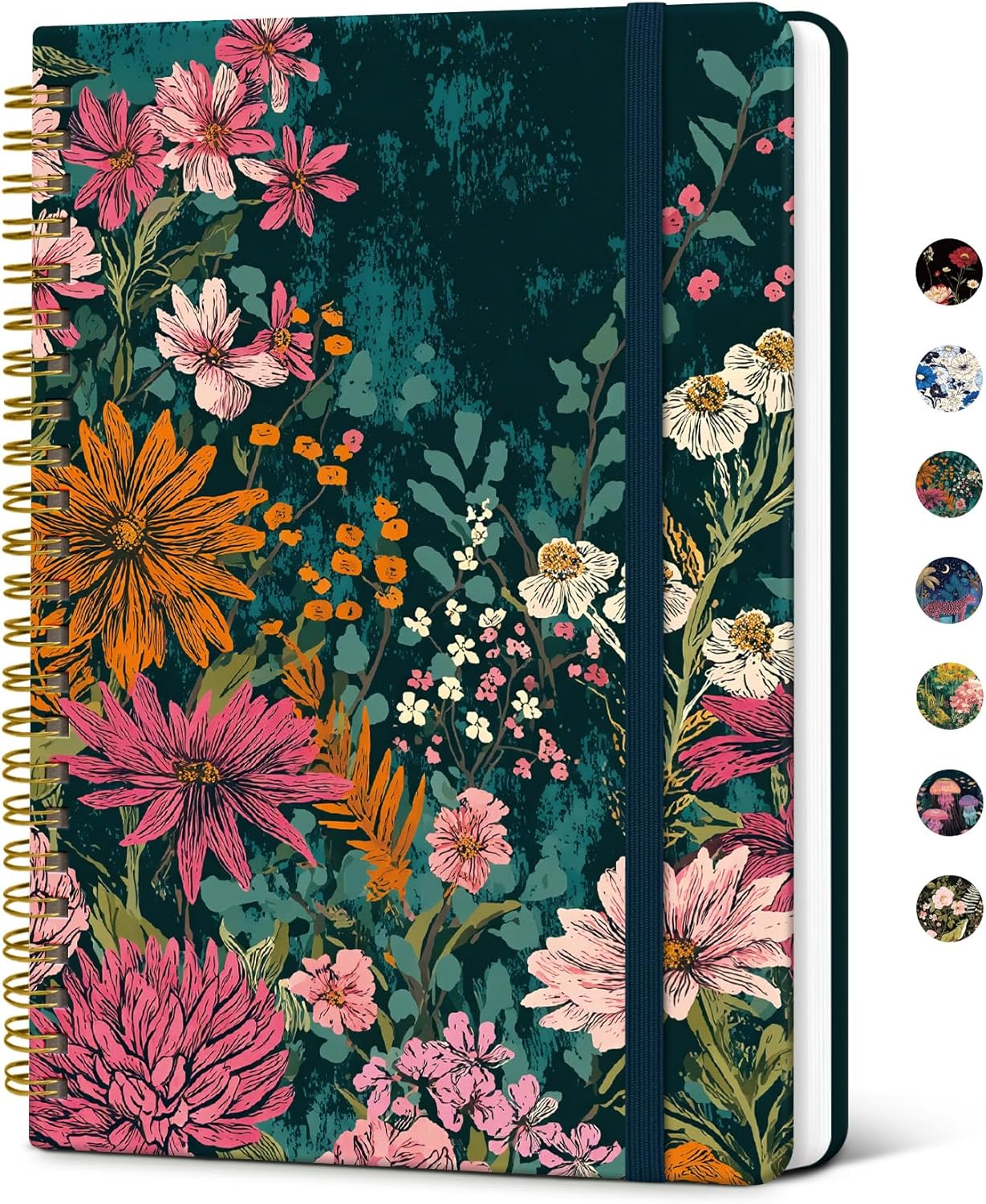 Taja Lined Spiral Notebook Journal for Women A5(5.8" × 8.3"), Cute Hardcover Notebook for Work, School & Note Taking, Pretty College Ruled Journal for Writing, 140 Pages, Sunset