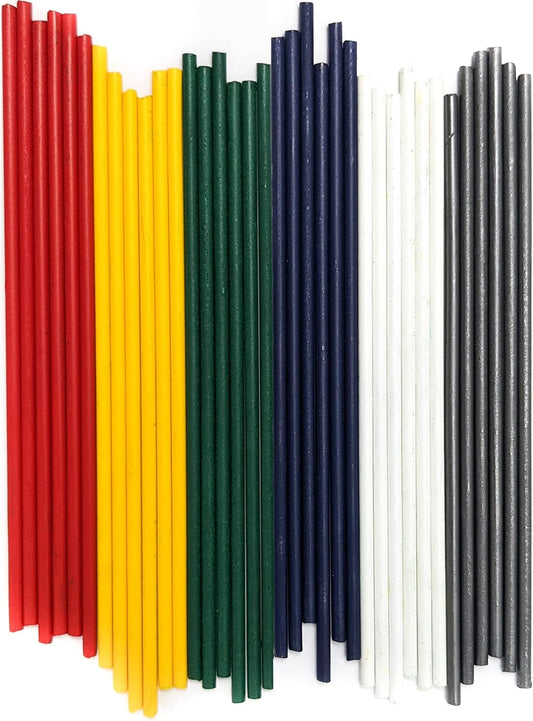 June Gold 36 Colored 2.8 mm Lead Refills, 6 Colors, Deep or Long Reach Nose & Nib Pencil Refills