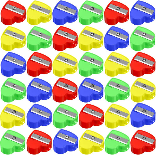 Fainne 200 Pcs Pencil Sharpeners Bulk, Mini Manual Pencil Sharpeners Handheld Small Pocket for Office Supplies Goodie Bags and Gifts, Multicolor (Round)