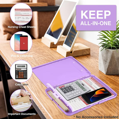 Sooez Clipboards with Storage, High Capacity Clip Boards 8.5x11 with Storage, Heavy Duty Nursing Clipboard Folder, Plastic Clipboard with Pen Holder for Women Teachers Work, School & Office Supplies