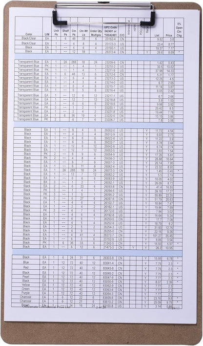 Officemate Recycled Legal Size Wood Clipboard, Low Profile Clip, 12 Pack, Brown (83227)