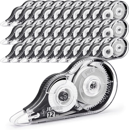 12 Pcs Correction Tape, 39.37 Ft White Wrong Out Tear-Resistant Bulk, Instant Corrections Easy to Use Applicator for School, Office, Note Taking, Journal (Tape Width 0.2 in，Clear)