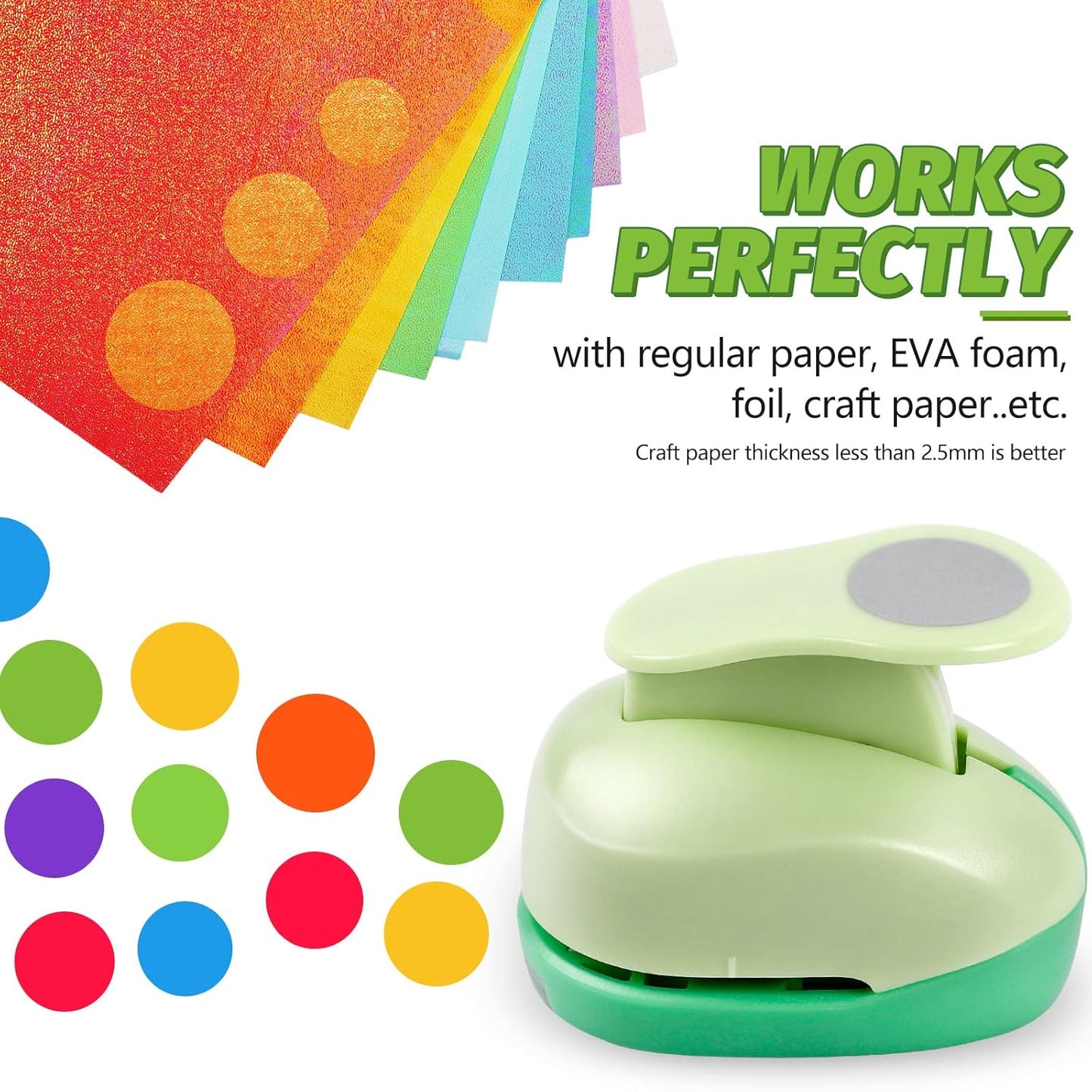 UCEC 2 Inch Circle Punch, Paper Punch, 2 Inch Hole Punch, Circle Hole Punch Cutters for Paper Crafts DIY Handmade Crafting Scrapbook Tools Cards Arts Fun Projects
