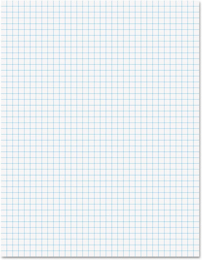 Ampad 8 1/2 x 11 Inches White Quad Pad, 4 Square Inch, 50 Sheets, 1 Each (22-030C)