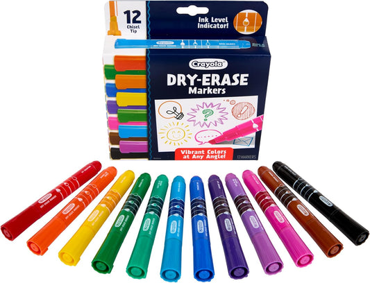 Crayola Take Note Erasable Highlighters (6ct), Assorted No Bleed Highlighters, Chisel Tip Marker Set, For Organizing & Coloring, Gifts