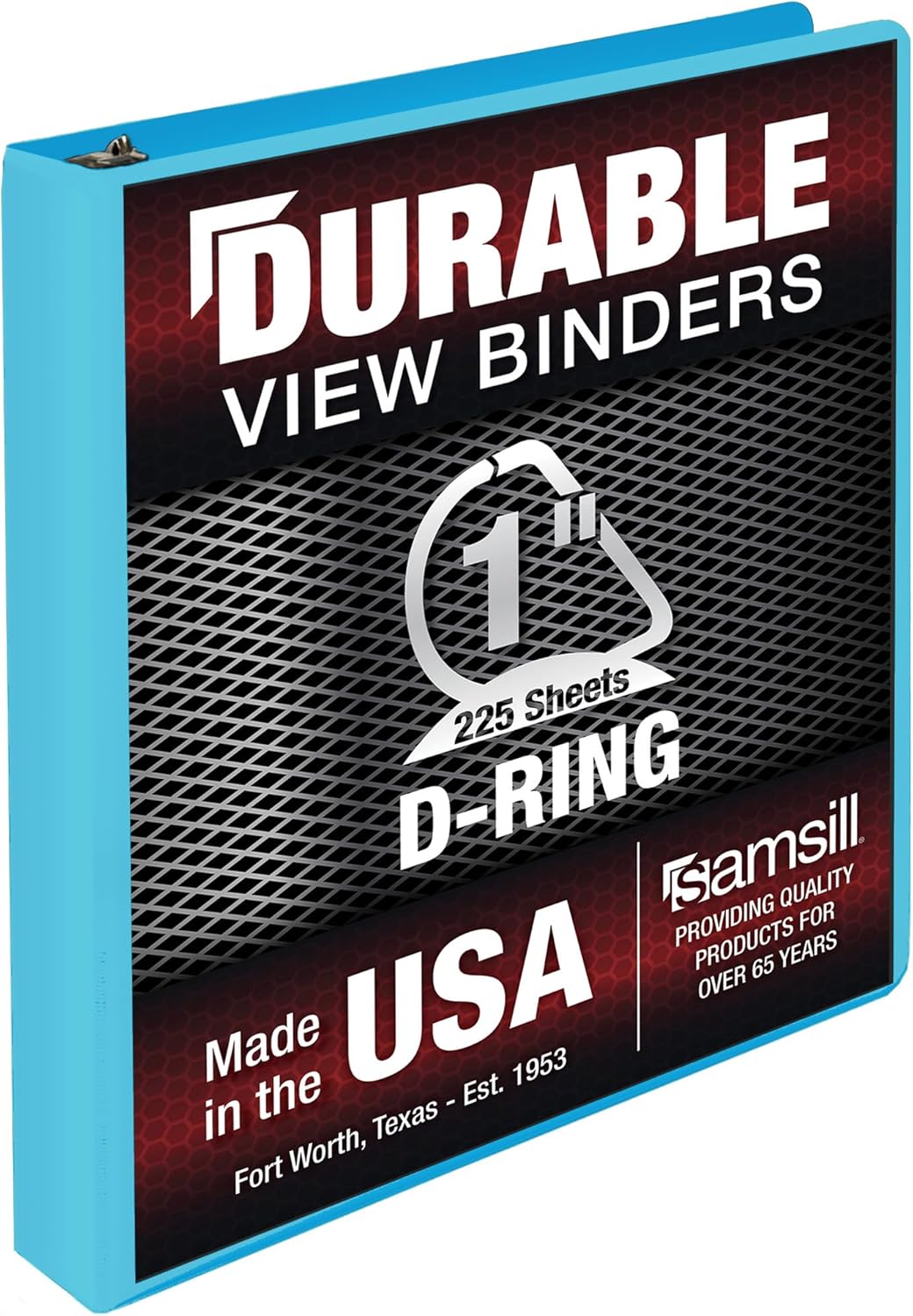 Samsill Durable 4 inch 3 Ring Binder, D Ring Binder, 100% Recycled Chipboard, Black, 2 Pack