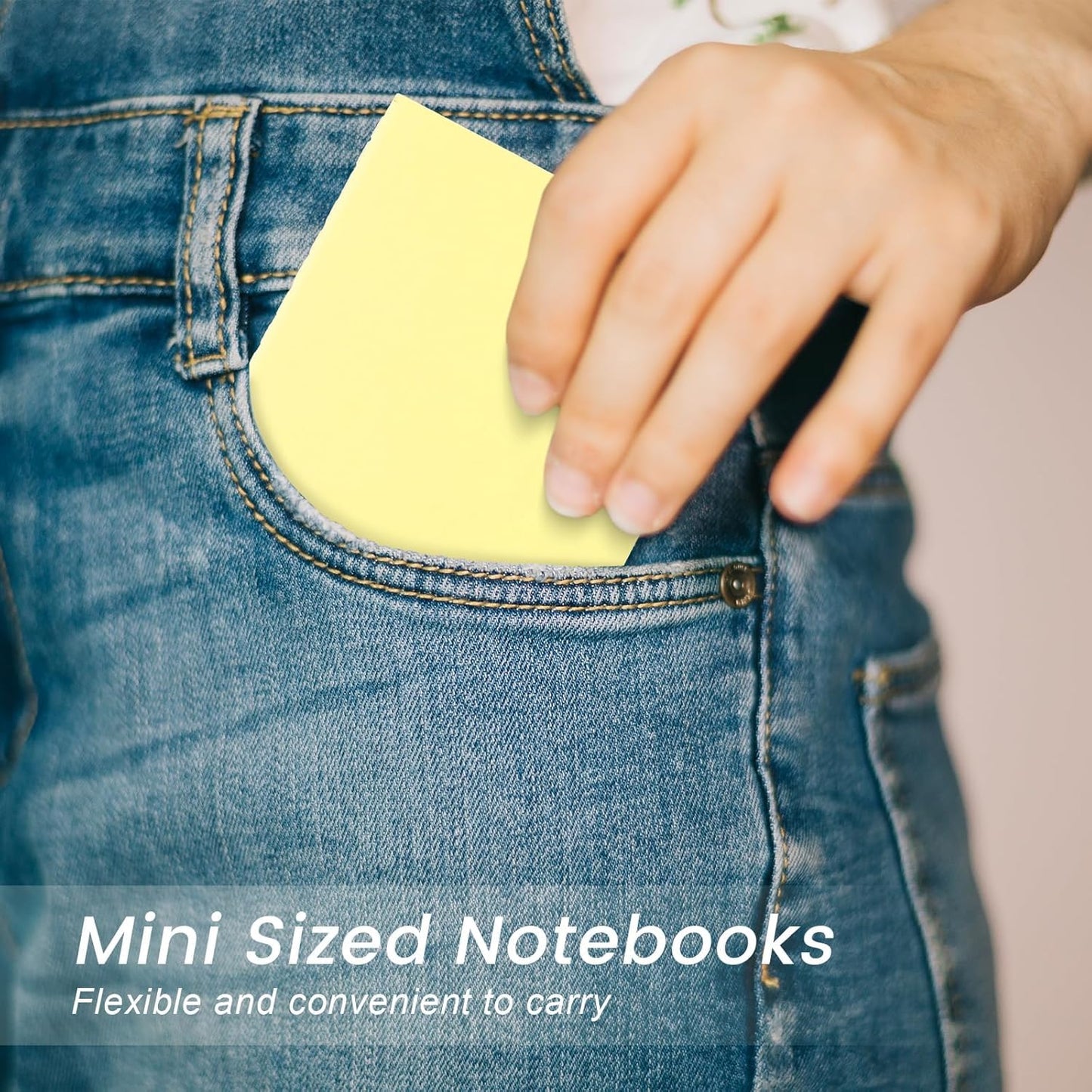 Oucaru 48PCS Pocket Notebook, 3.5" x 5.5", 8 Color, 52 Pages Blank Notebook Mini Notebook Journal, Small Notebook Memo Notepad for Students, Traveler, School Supplies