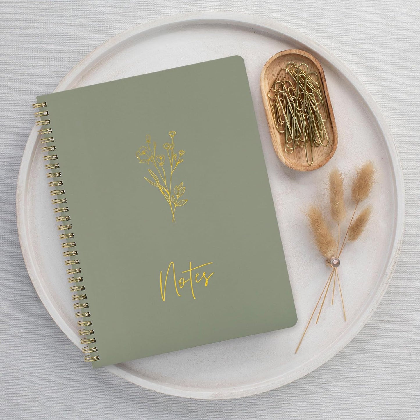 ZICOTO Aesthetic Spiral Notebook Set of 3 For Women - Cute College Ruled 8x6 Journal/Notebook with Large Pockets And Lined Pages - Perfect Supplies to Stay Organized at Work or School