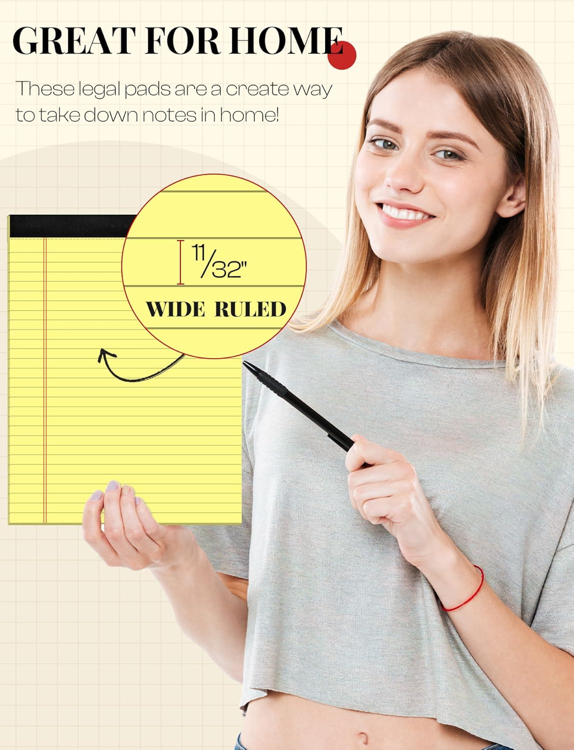Legal Pads 8.5 x 11 White Note Pads 8.5 x 11 In 2 Pack Notepads 8.5 x 11 Writing Pads of Paper 8.5 x 11 Legal Notepads Wide Ruled White Lined Paper Pads 8.5 x 11 30 Sheets Per Legal Note Pads 8.5 x 11