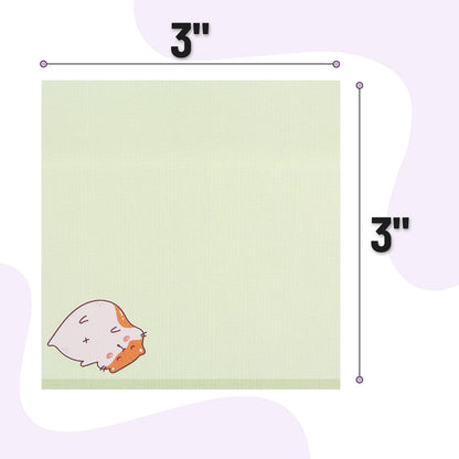 Mr. Pen- Aesthetic Sticky Notes, 3"x3", 8 Pads, 400 Sheets, 4 Designs, Cute Bear Sticky Notes, Self-Stick Note Pads Aesthetic, Perfect for Office, School, Home, Study & Organization