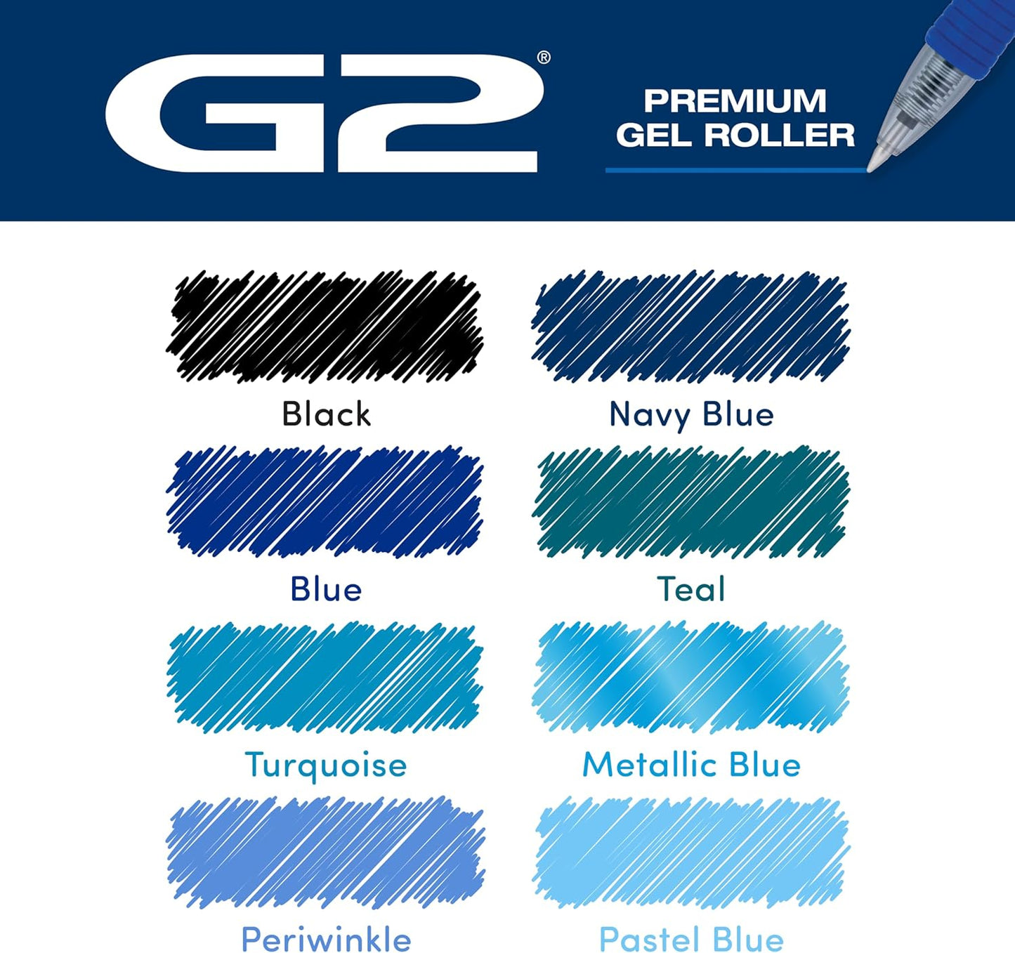 Pilot, G2 Premium Gel Roller Pens, G2 Boost Pink Pack, The Colors of Optimism, 8 Pack Pouch, Fine Point 0.7 mm, Assorted
