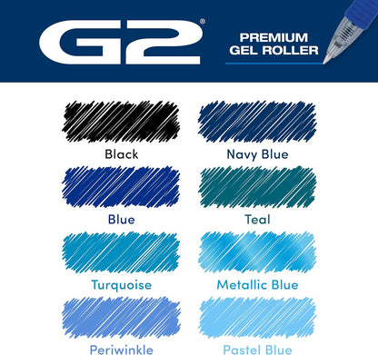 Pilot, G2 Premium Gel Roller Pens, G2 Boost Pink Pack, The Colors of Optimism, 8 Pack Pouch, Fine Point 0.7 mm, Assorted