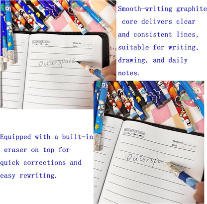 72PCS Corlorful Wooden cased Pencils for Kids with Erasers, Wood Wedding Golf for School,Drawing,Gift (72PCS) (Fruit, 72)