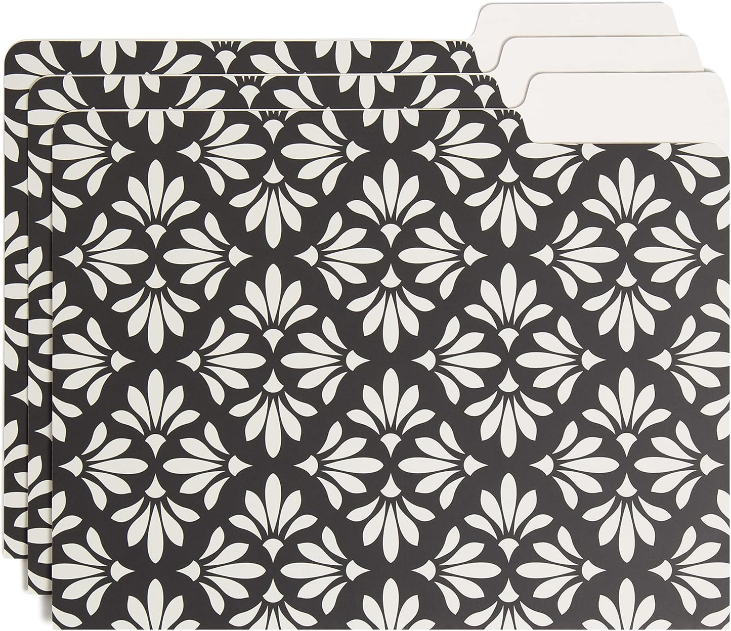 U Brands Fashion File Folders, 9 Count, 1/3-Cut Tabs in Assorted Positions, Letter Size, Office Supplies (Moroccan)