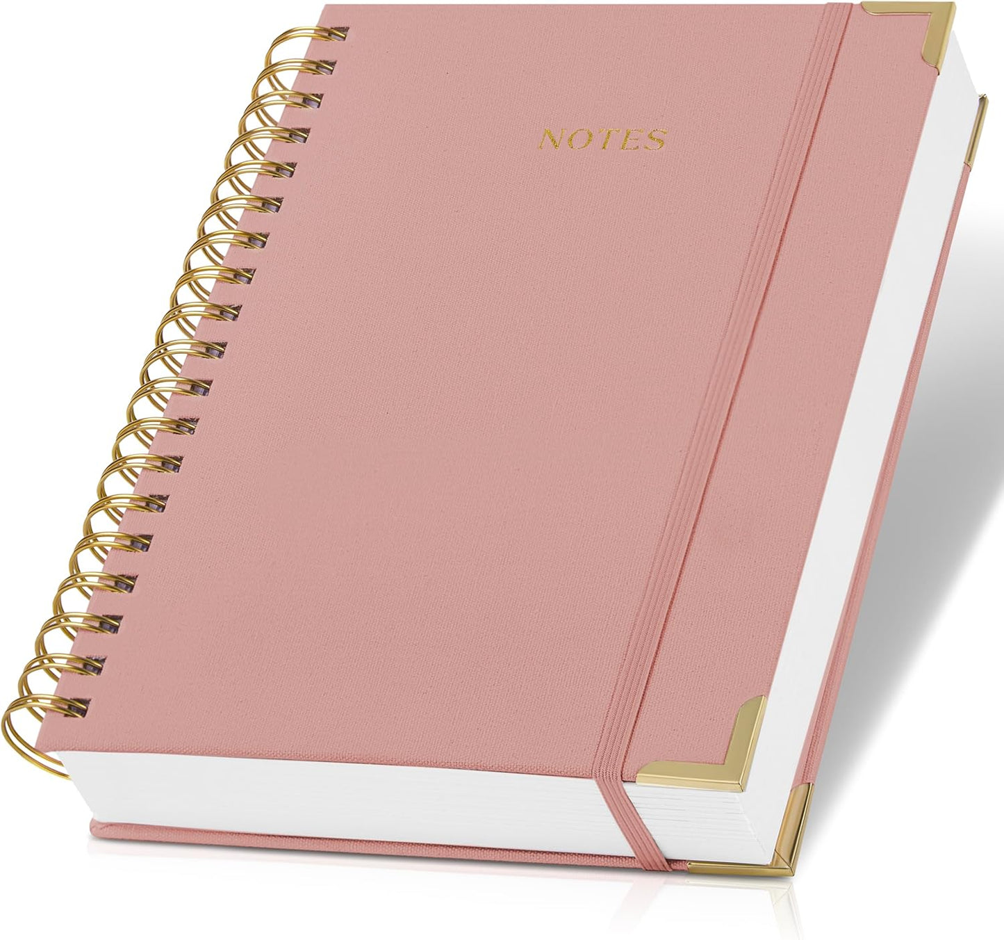 Aesthetic Thick Spiral Notebook Journal For Women in B5 Format - Modern Linen Hardcover College Ruled Note Book With 300 Lined Pages - Perfect For Writing And Staying Organized at Work or School