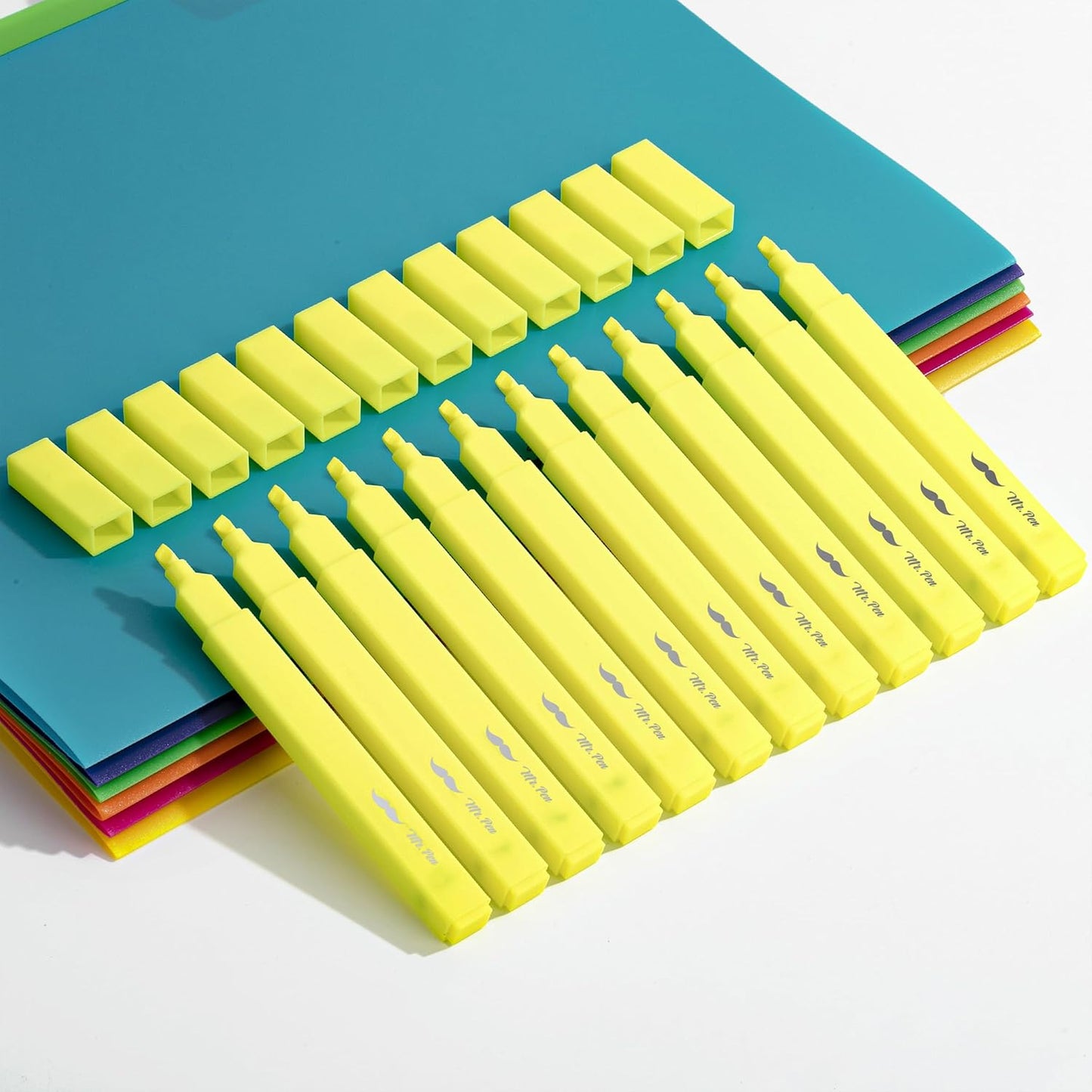 Mr. Pen- Yellow Aesthetic Bible Highlighters No Bleed Through Bulk, 20 pcs, Chisel Tip, Cute Highlighter for Journaling Supplies and School Accessories, Bible Highlighters and Pens No Bleed