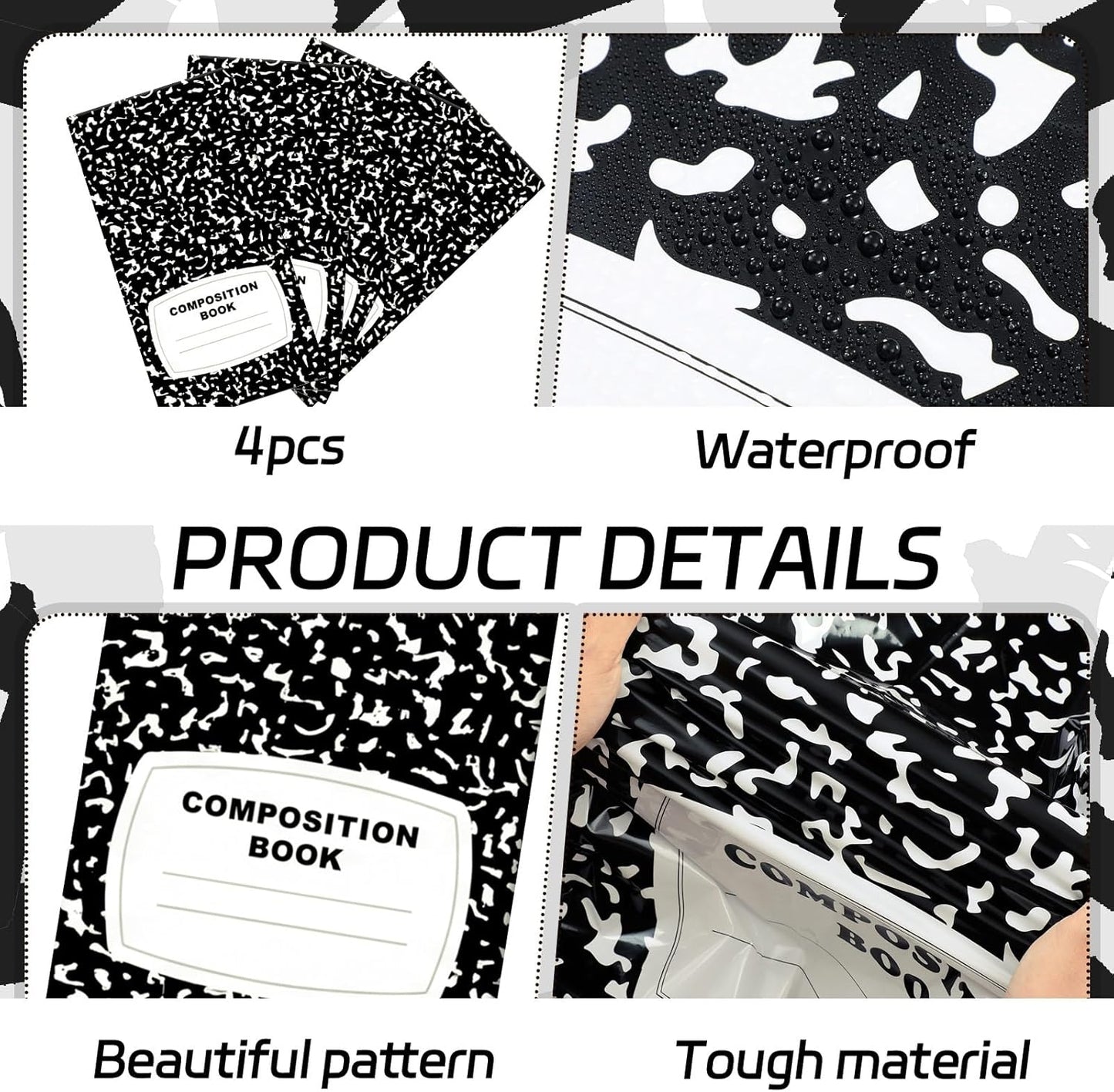 Oudain 4 Pcs Preschool Kindergarten Back to School Party Tablecloth First Day to School 54 x 108 Inch Large Disposable Rectangle Notebook Tablecloth Cover for Party Supplies Table Decorations