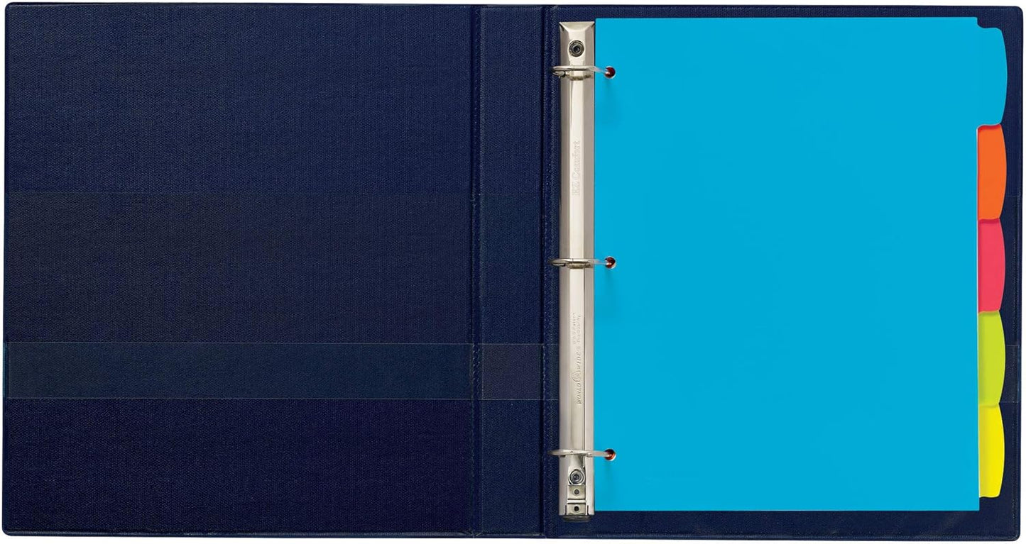 Avery Big Tab Write & Erase Durable Plastic Dividers for 3 Ring Binders, 5-Tab Set, Bright Multicolor, 1 Set (16129)