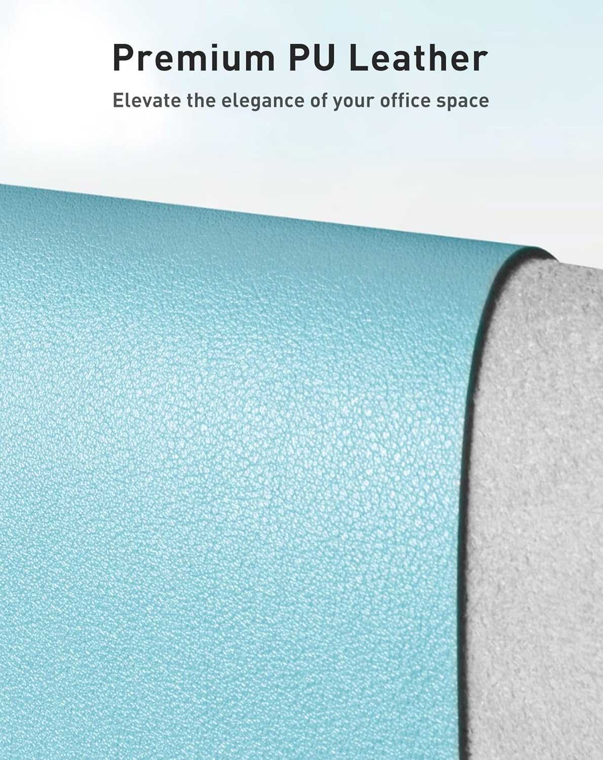 Aothia Leather Office Desk Pad Protector, Non-Slip PU Leather Desk Blotter, Waterproof Laptop Writing Mouse Pad for Office and Home, Black, 31.5" x 15.7" - Colors B