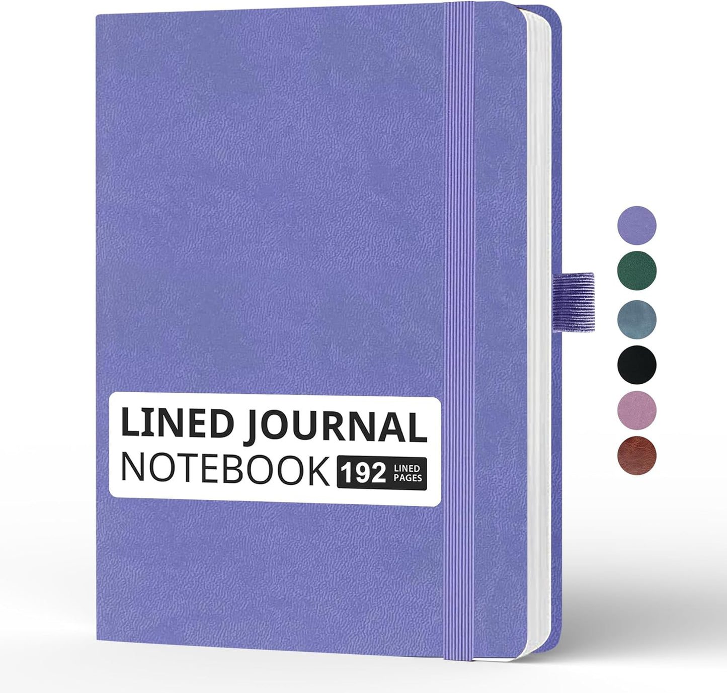 Blank Journal Notebook, A5, 192 Pages 100 GSM Thick Sketch Book for Women Men, Hardcover Leather Unlined Journaling for Work, Notebooks for Writing, 5.8 inches x 8.5 inches (Black)