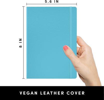 PAPERAGE Lined Journal Notebook, (Black), 160 Pages, Medium 5.6 in x 8 in - 100 GSM Thick Paper – Hardcover Journaling Notebook for Work, School & Note Taking