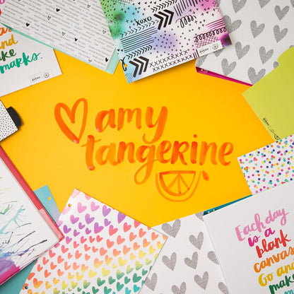 Avery + Amy Tangerine Designer Collection Binder, 1" Round Rings, 175-Sheet Capacity, Find Inspiration (28321)
