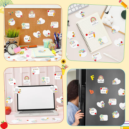 CJiangpo 30Pcs Teacher Sticky Notes Pads, Thank You Teacher Appreciation Gifts 600 Sheets Self Stick Notepad Memo Pads Teaching is A Work of Heart Page Marker School Office Supplies Party Favor Filler