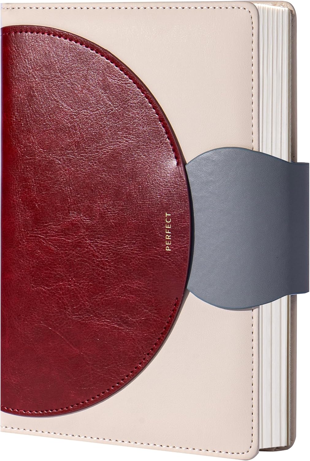 CAGIE Lined Journal for Women, 100GSM Leather Journals for Writing with Buckle Closure,A5 Hardcover Diary Journaling Notebooks for Business Work School Note Taking 5.9" x8.5 (Brown)