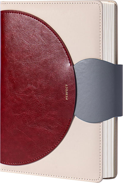 CAGIE Lined Journal for Women, 100GSM Leather Journals for Writing with Buckle Closure,A5 Hardcover Diary Journaling Notebooks for Business Work School Note Taking 5.9" x8.5 (Brown)