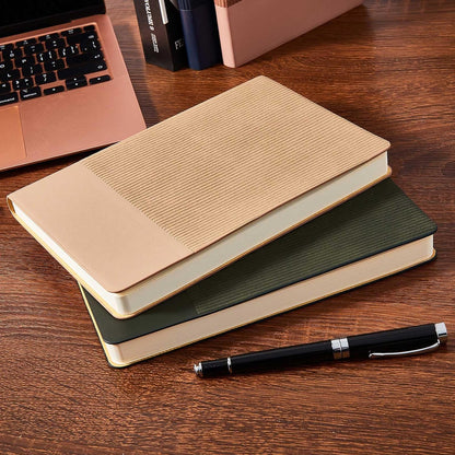 Lined Journal Notebook for Work College Ruled Note Book 5.79"x8.27"A5 PU Leather Daily Journaling 216 Pages for Women Men Writing Home School Supplies Business (Dark Green)