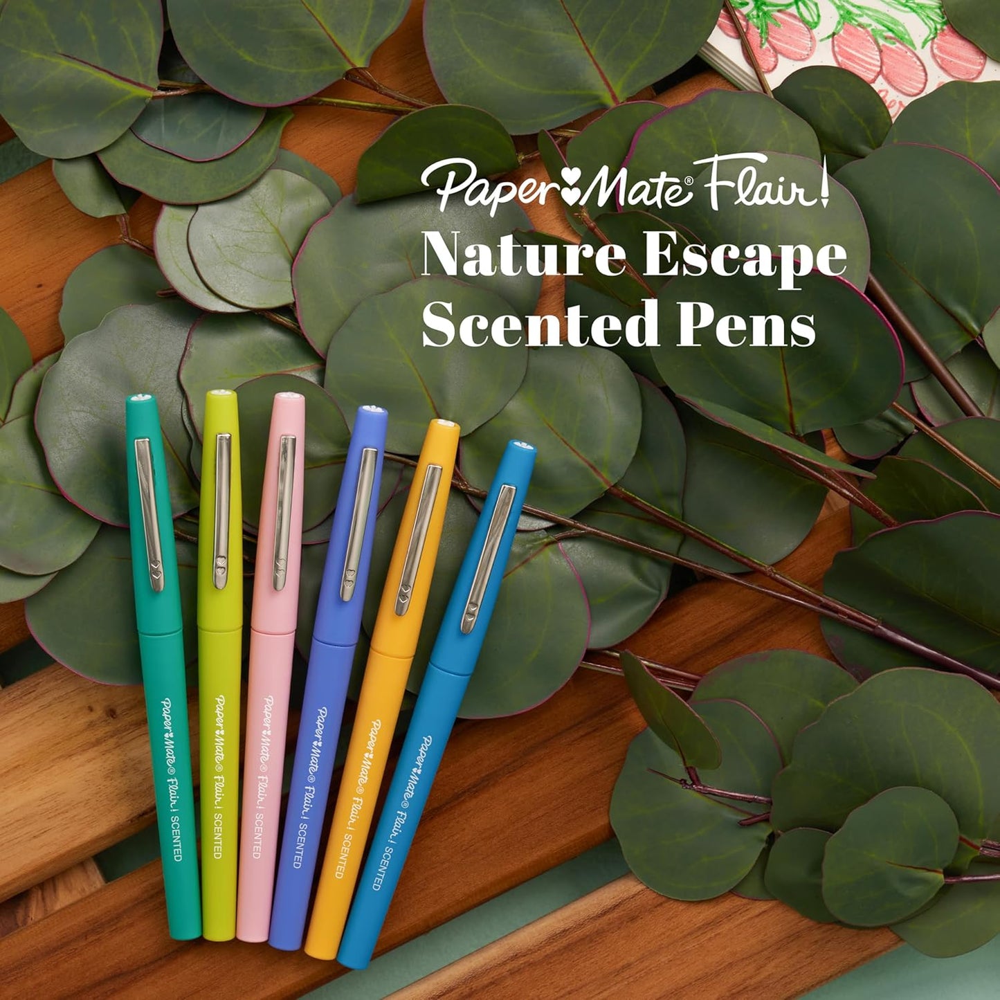 Paper Mate Flair Sunday Brunch Scented Felt Tip Pens, Medium Point (0.7mm), 16 Count - For Journaling, Writing, Note-Taking, Fun Teacher Supplies