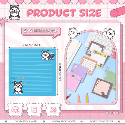 9 Pads Wildflower Sticky Notes 3x3 Inch Cute Self Stick Notepads Notes Adhesive Memo Pad Office Decor Gifts for Students School Teacher Meeting Office Supplies