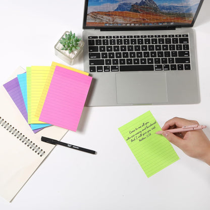 Mr. Pen- Lined Sticky Notes, 3" x 3", 12 Pads, 60 Sheets/Pad, Morandi Color, Bulk Sticky Notes with Lines, Ruled Post Stickies, Memo Pads, Self-Stick Note Pad for Office, School, Home, Study