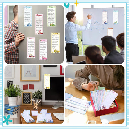Eaasty 12 Pcs Bible Magnetic Notepads for Refrigerator Monthly Magnetic Grocery List 9 x 3.5" Magnet Memo Pads 30 Sheet Per Pad Shopping to Do List for Christian Teacher Appreciation Week Gift