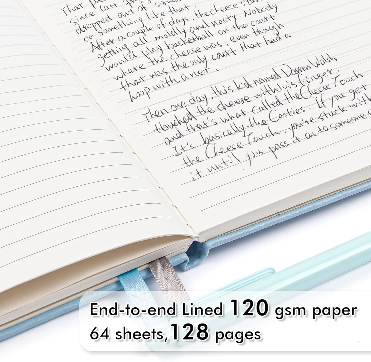 feela College Ruled Notebooks, 24 Pack Business Notebook Hardcover Lined Writing Journal with Pen Holder for Men Women Note Taking, with 24 Black Pens, 120 GSM, 5.1”x8.3”, A5, White