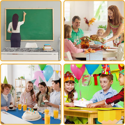 Breling 4 Pcs Preschool Graduation Decorations Table Runner Kindergarten Graduation Tablecloth Composition Pencil Crayon Ruler Notebook Table Runner for School Dining Room Classroom Party Decoration
