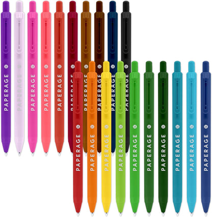 PAPERAGE Felt Tip Fine Point Pens (0.4mm), 12 Pack, Pens For Journaling, Notebooks, Planners, Calendars & Drawing, Great for School, Office, & Home (Black Ink)