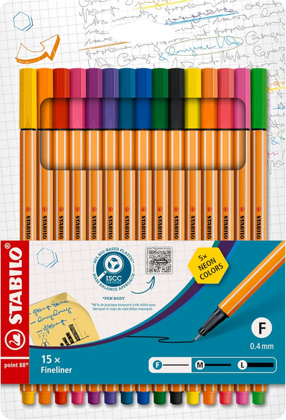 STABILO - point 88 - Fineliner - Pack of 10 - Assorted colors